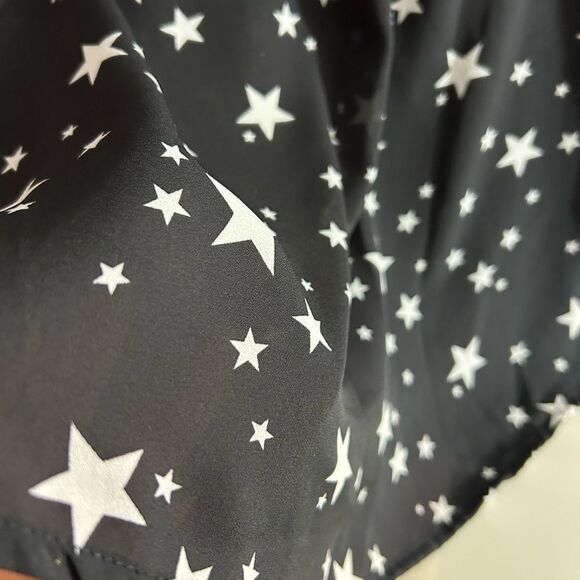 Stella Tweed Black Starry Blouse Size Medium - Picture 10 of 16